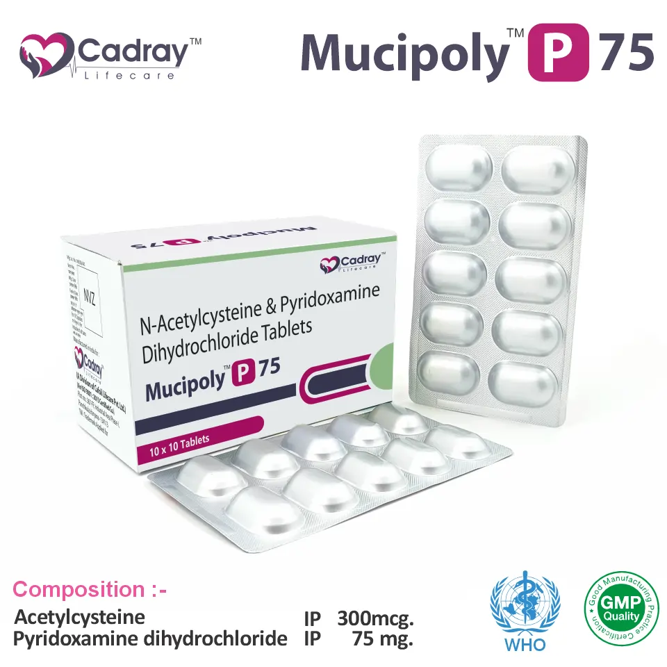 Mucipoly P 75 Tablet for PCD Pharma Franchise